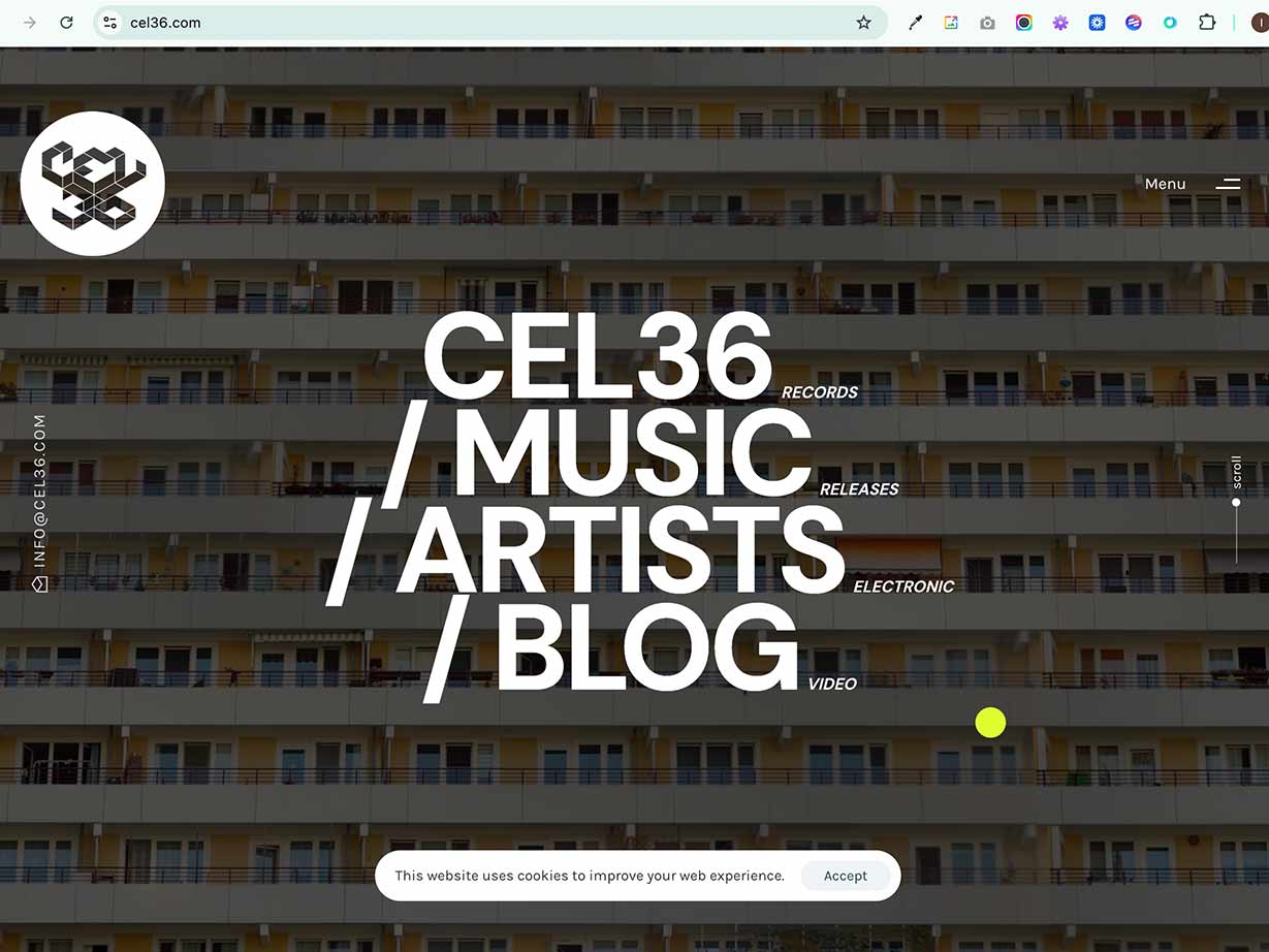 RECORD LABEL BRANDING WEB DESIGN
