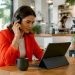 Professional working on voice search SEO strategy