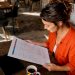Content strategist reviewing SEO content calendar