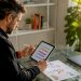 Small business owner reviewing SEO checklist